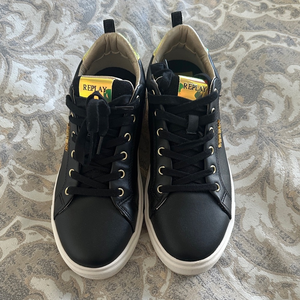 Replay Black and Yellow Women's Athletic Shoes